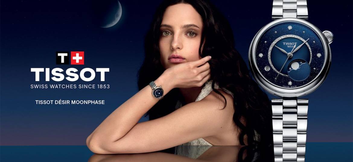 Tissot Désir Moonphase: la luna al polso, tra luce e riflesso