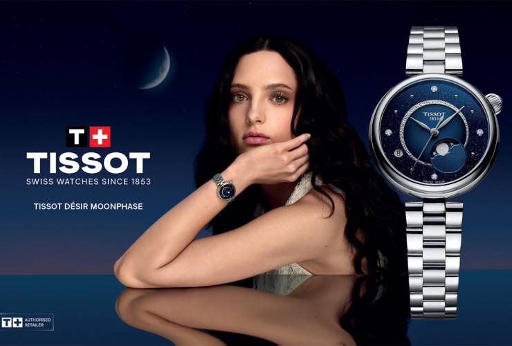 Tissot Désir Moonphase: la luna al polso, tra luce e riflesso